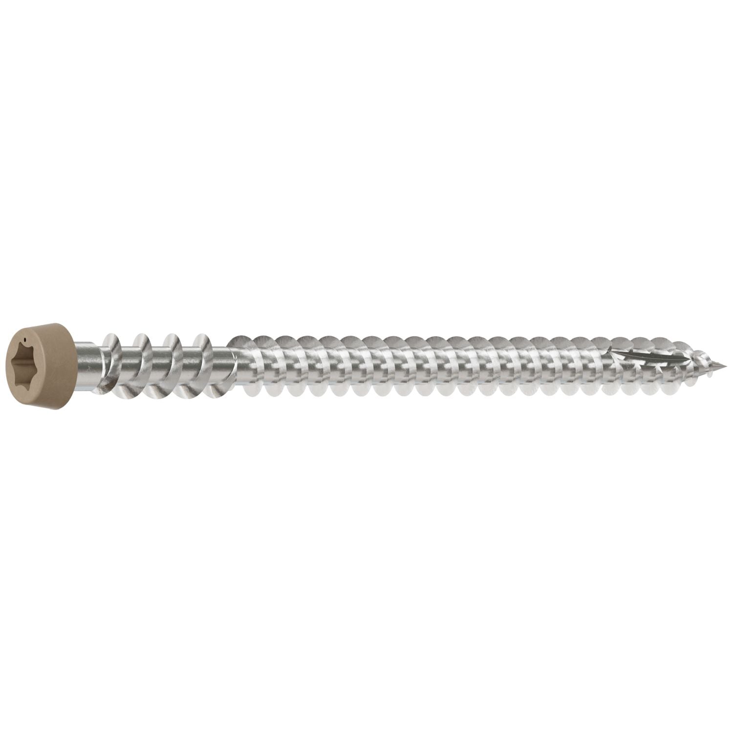 Simpson Strong-Tie DCU234MB316TN02 Deck-Drive DCU COMPOSITE Screw,  #10 x 2-3/4-in. T20, Type 316, Tan 02, 1750-Pack