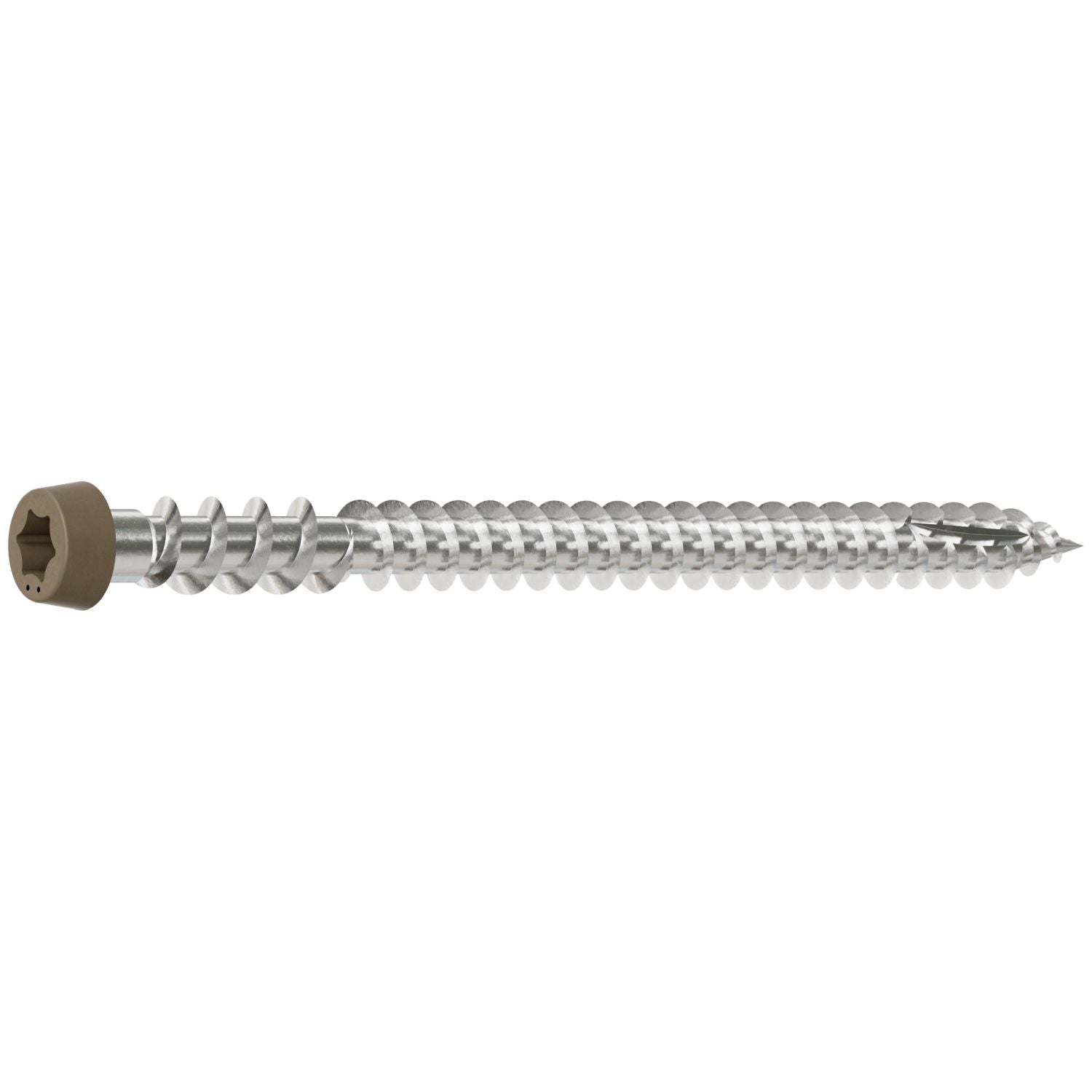 Simpson Strong-Tie DCU234P305BR05 Deck-Drive DCU COMPOSITE Screw,  #10 x 2-3/4-in. T20, Type 305, Brown 05, 350-Pack