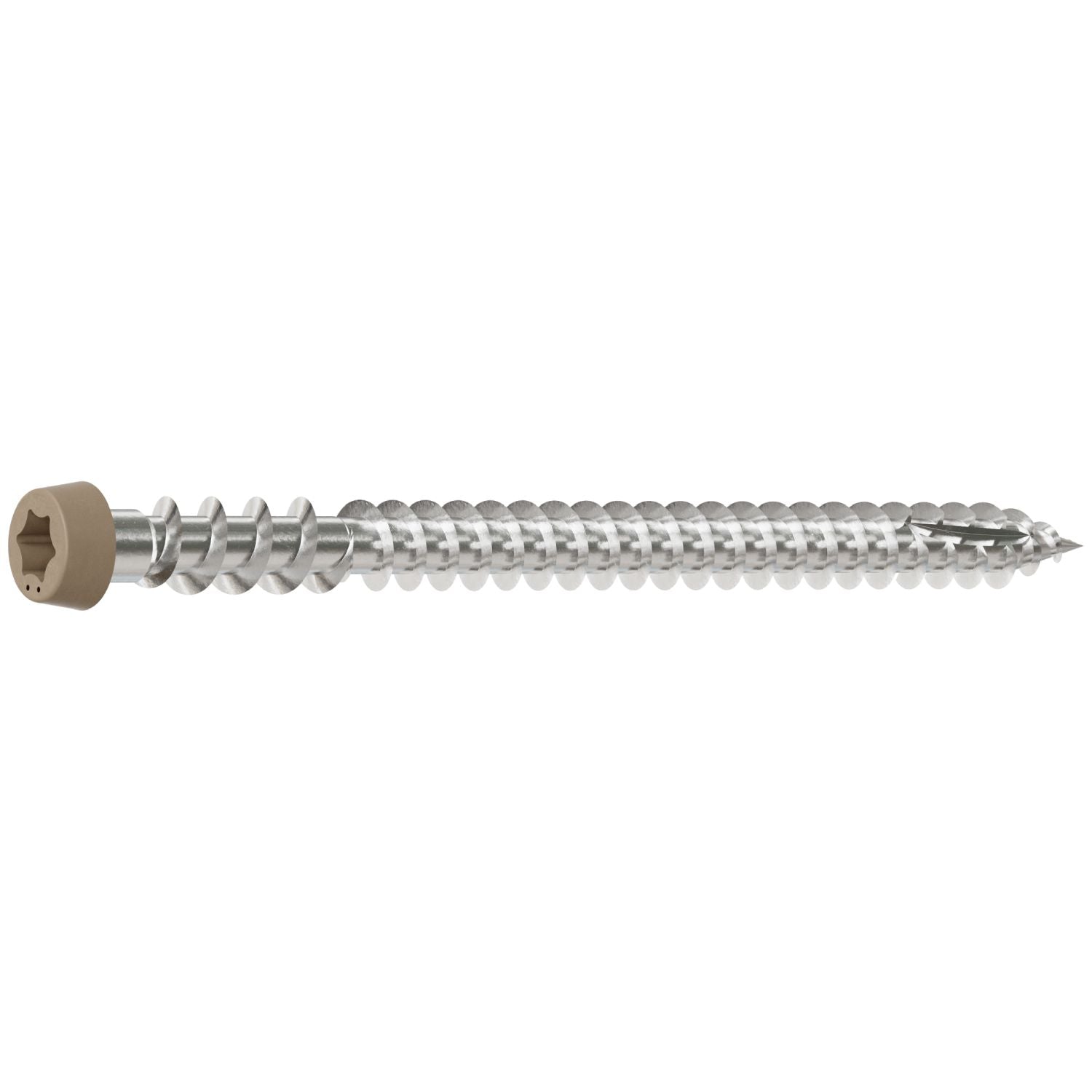 Simpson Strong-Tie DCU234P305TN02 Deck-Drive DCU COMPOSITE Screw,  #10 x 2-3/4-in. T20, Type 305, Tan 02, 350-Pack