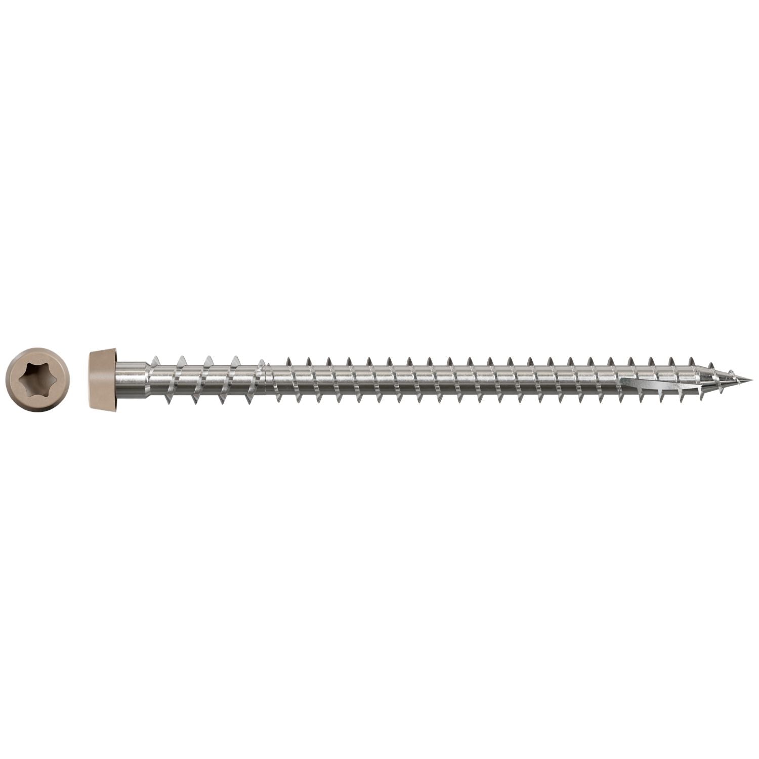 Simpson Strong-Tie DCU234S316GR01 Deck-Drive DCU COMPOSITE Screw (Collated),  #10 x 2-3/4-in. Type 316, Gray 01, 1000-Pack