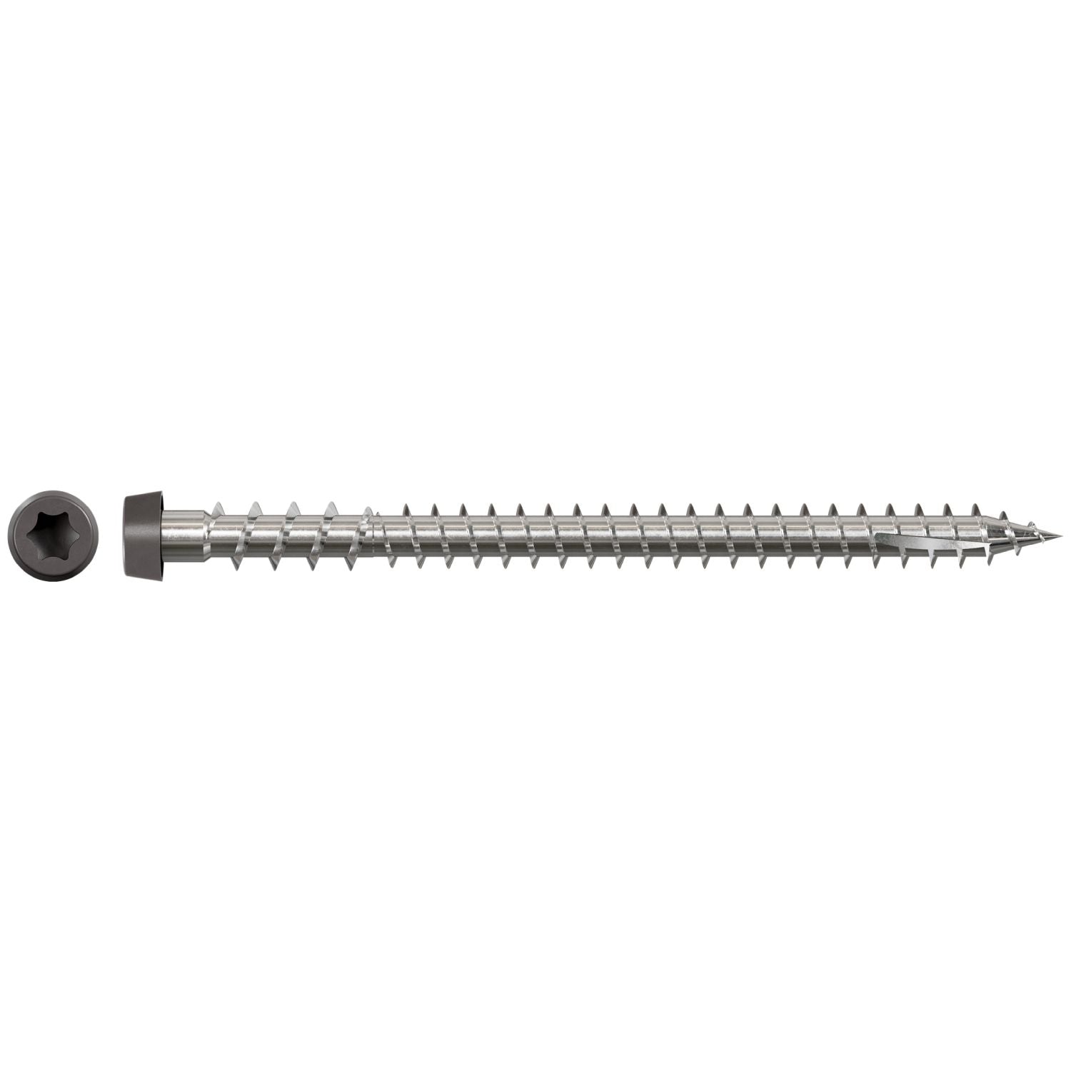 Simpson Strong-Tie DCU234S316GR04 Deck-Drive DCU COMPOSITE Screw (Collated),  #10 x 2-3/4-in. Type 316, Gray 04, 1000-Pack