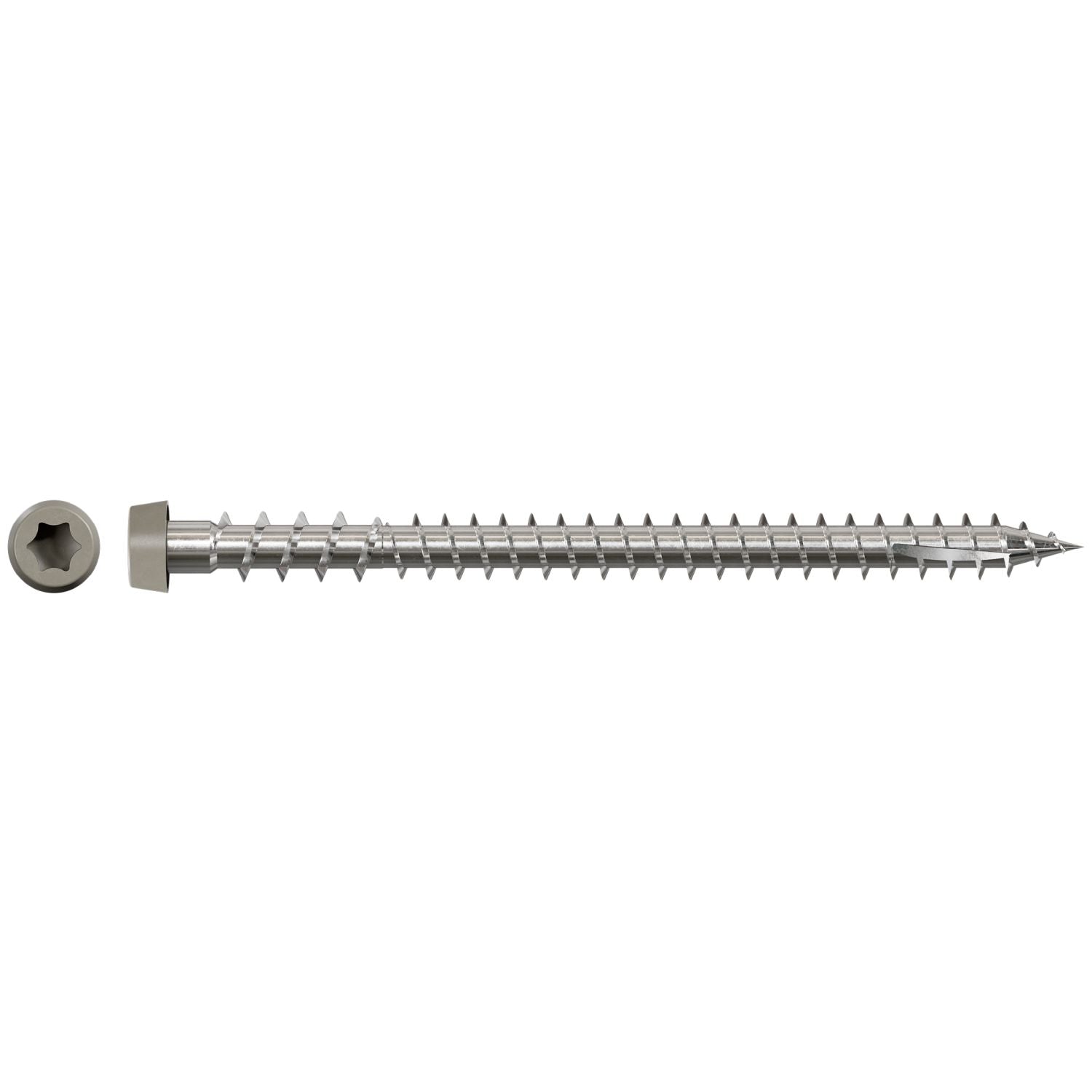 Simpson Strong-Tie DCU234S316GR Deck-Drive DCU COMPOSITE Screw (Collated),  #10 x 2-3/4-in. Type 316, Gray, 1000-Pack