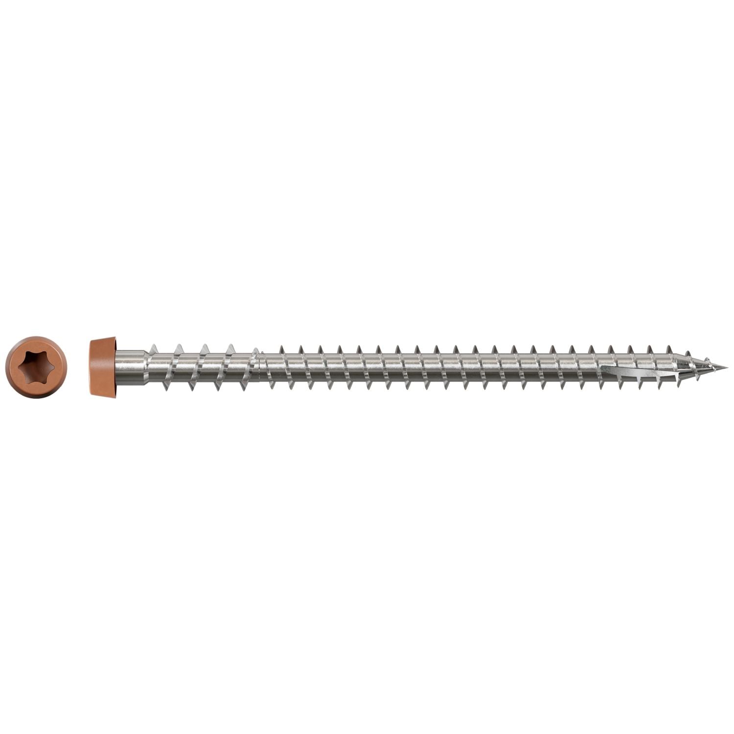 Simpson Strong-Tie DCU234S316TN03 Deck-Drive DCU COMPOSITE Screw (Collated),  #10 x 2-3/4-in. Type 316, Tan 03, 1000-Pack