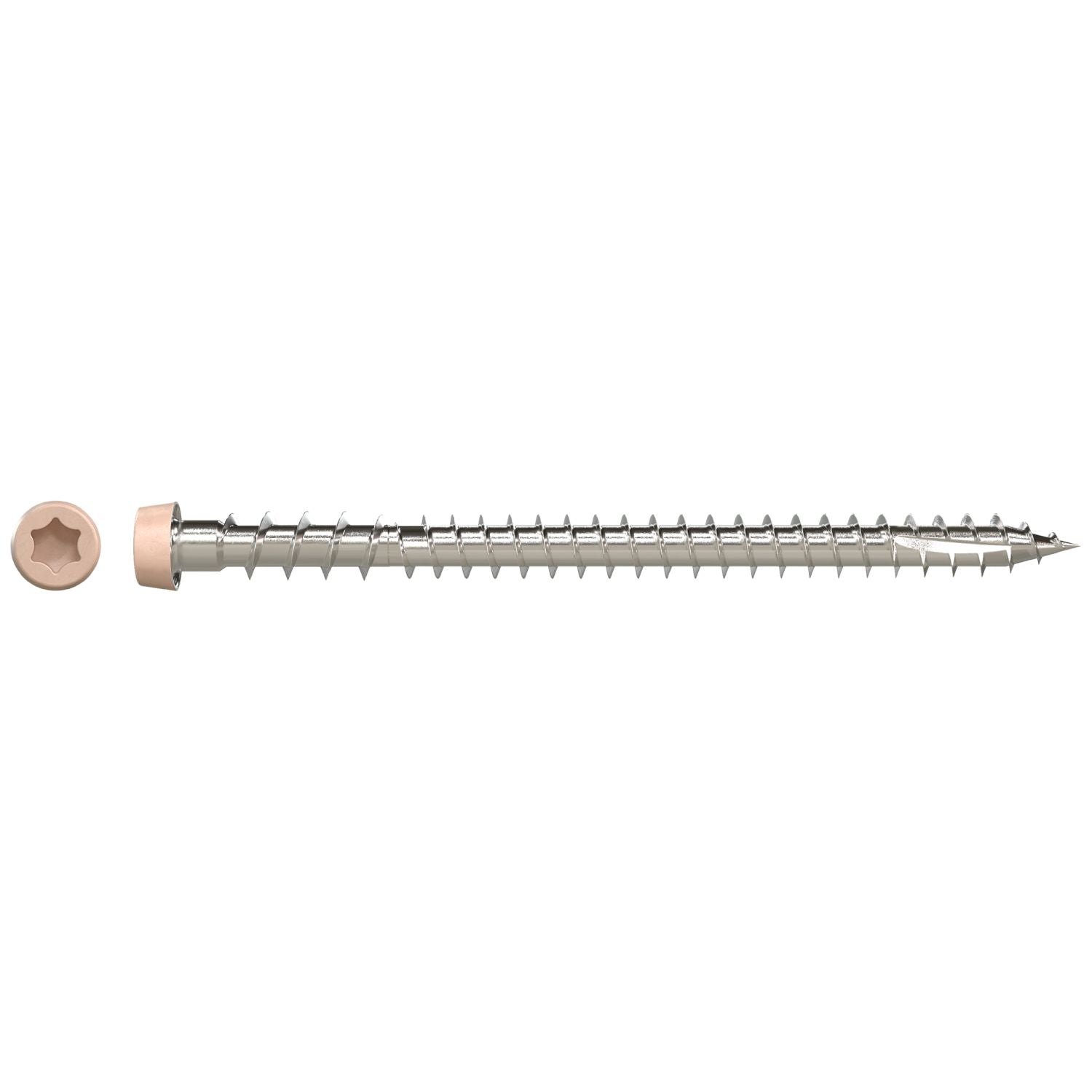 Simpson Strong-Tie DCU234S316TN05 Deck-Drive DCU COMPOSITE Screw (Collated),  #10 x 2-3/4-in. Type 316, Tan 05, 1000-Pack