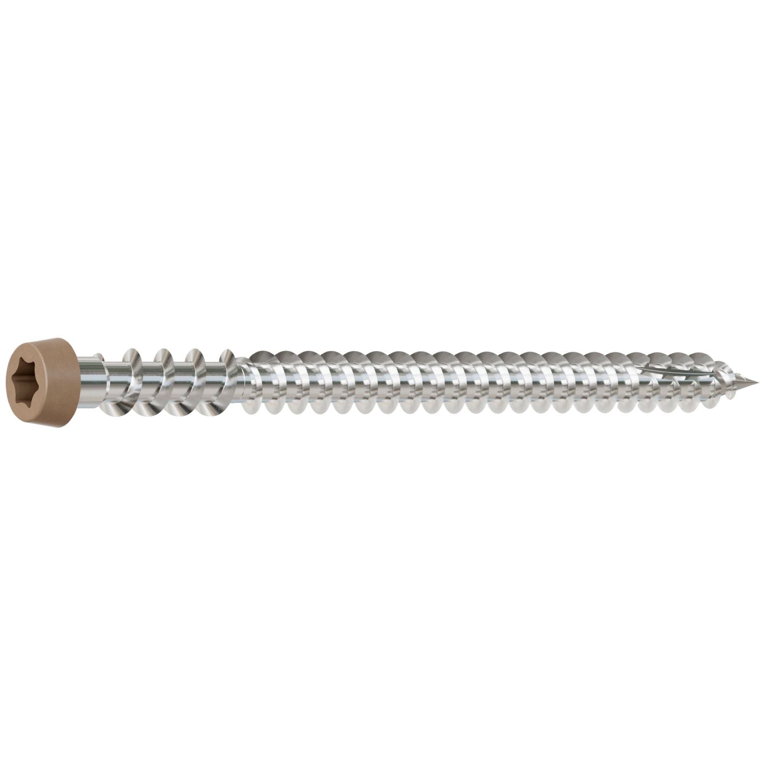 Simpson Strong-Tie DCU234S316TN Deck-Drive DCU COMPOSITE Screw (Collated),  #10 x 2-3/4-in. Type 316, Tan, 1000-Pack