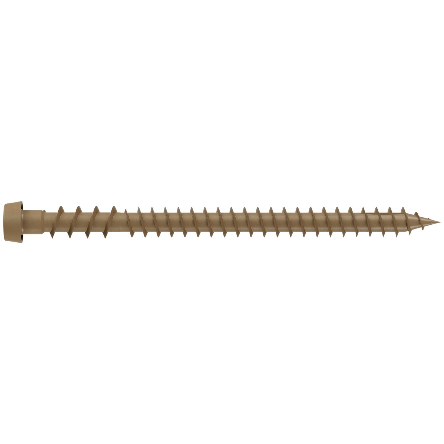 Simpson Strong-Tie DCU234SBR05 Deck-Drive DCU COMPOSITE Screw (Collated),  #10 x 2-3/4-in. Quik Guard Brown 05, 1000-Pack