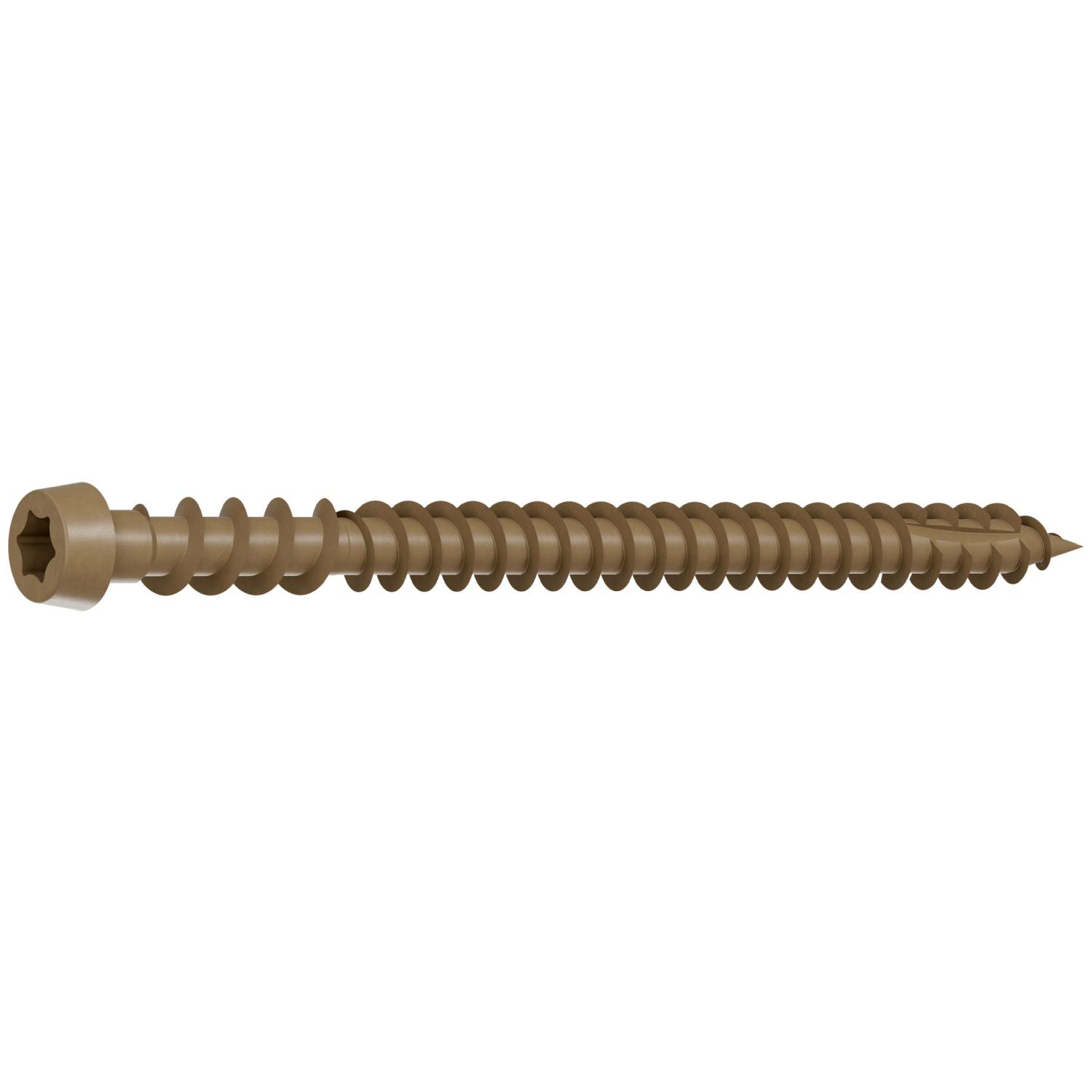 Simpson Strong-Tie DCU234SBR05 Deck-Drive DCU COMPOSITE Screw (Collated),  #10 x 2-3/4-in. Quik Guard Brown 05, 1000-Pack