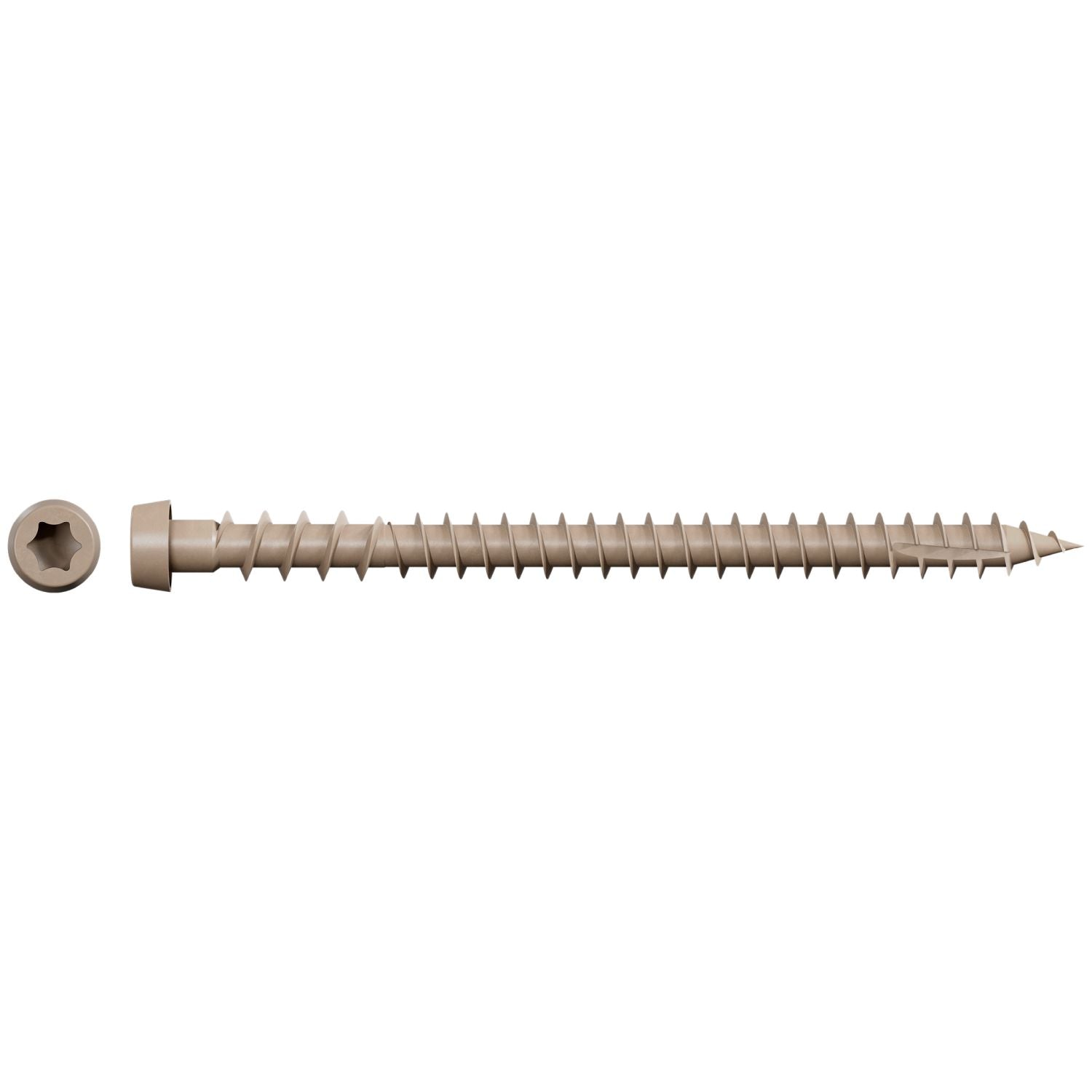 Simpson Strong-Tie DCU234SGR01 Deck-Drive DCU COMPOSITE Screw (Collated),  #10 x 2-3/4-in. Quik Guard Gray 01, 1000-Pack