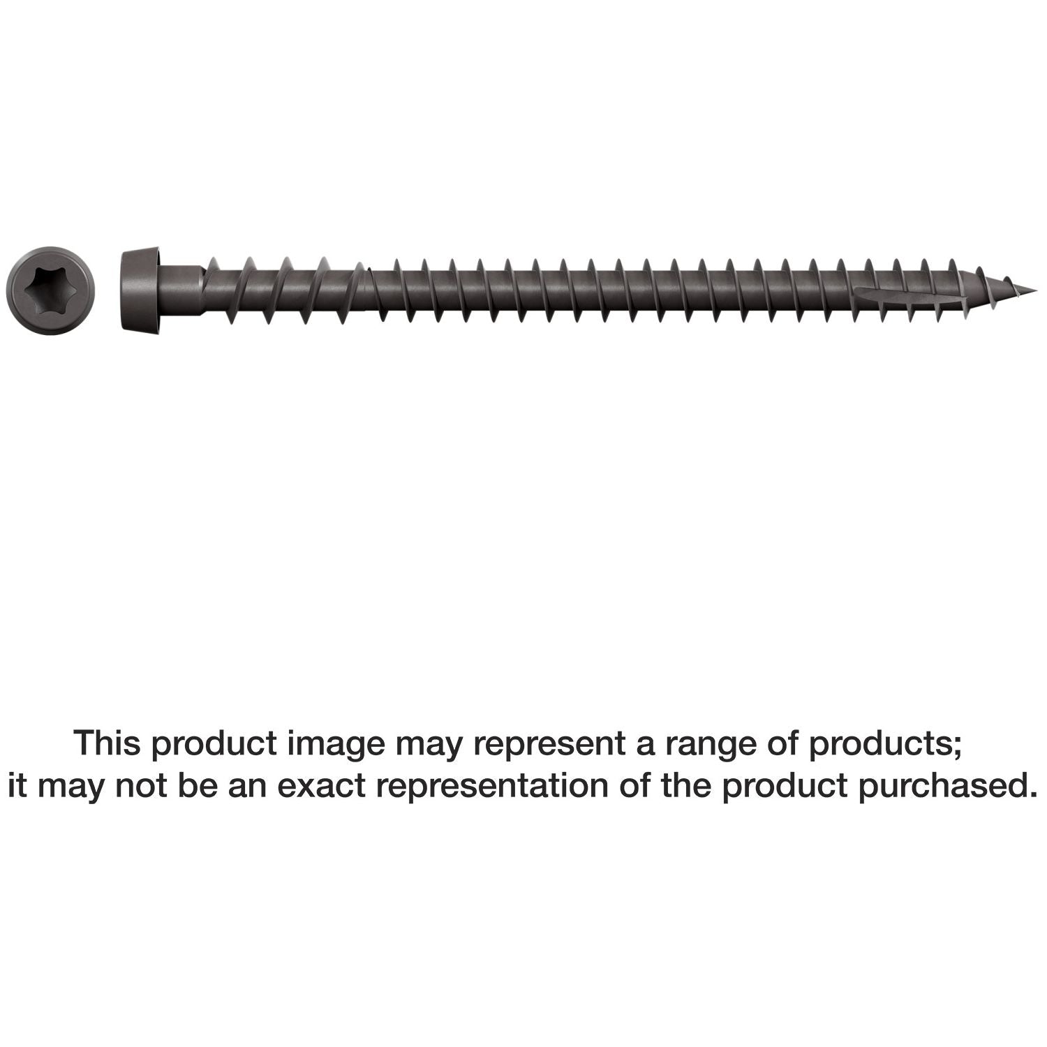 Simpson Strong-Tie DCU234SGR04 Deck-Drive DCU COMPOSITE Screw (Collated),  #10 x 2-3/4-in. Quik Guard Gray 04, 1000-Pack