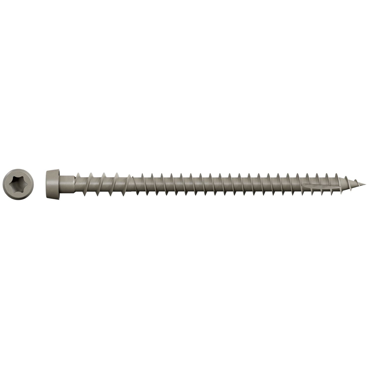 Simpson Strong-Tie DCU234SGR Deck-Drive DCU COMPOSITE Screw (Collated),  #10 x 2-3/4-in. Quik Guard Gray, 1000-Pack