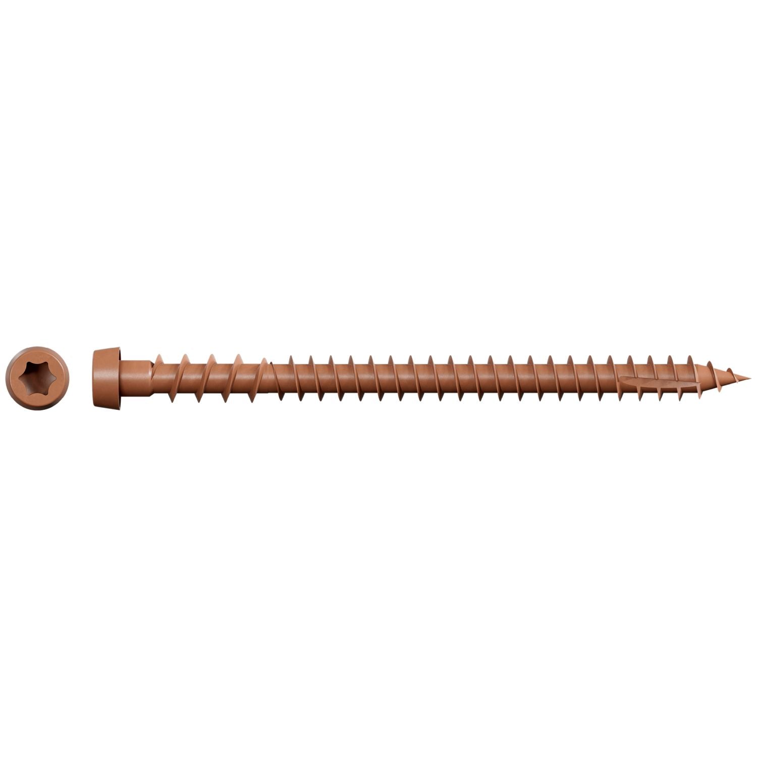 Simpson Strong-Tie DCU234STN03 Deck-Drive DCU COMPOSITE Screw (Collated),  #10 x 2-3/4-in. Quik Guard Tan 03, 1000-Pack