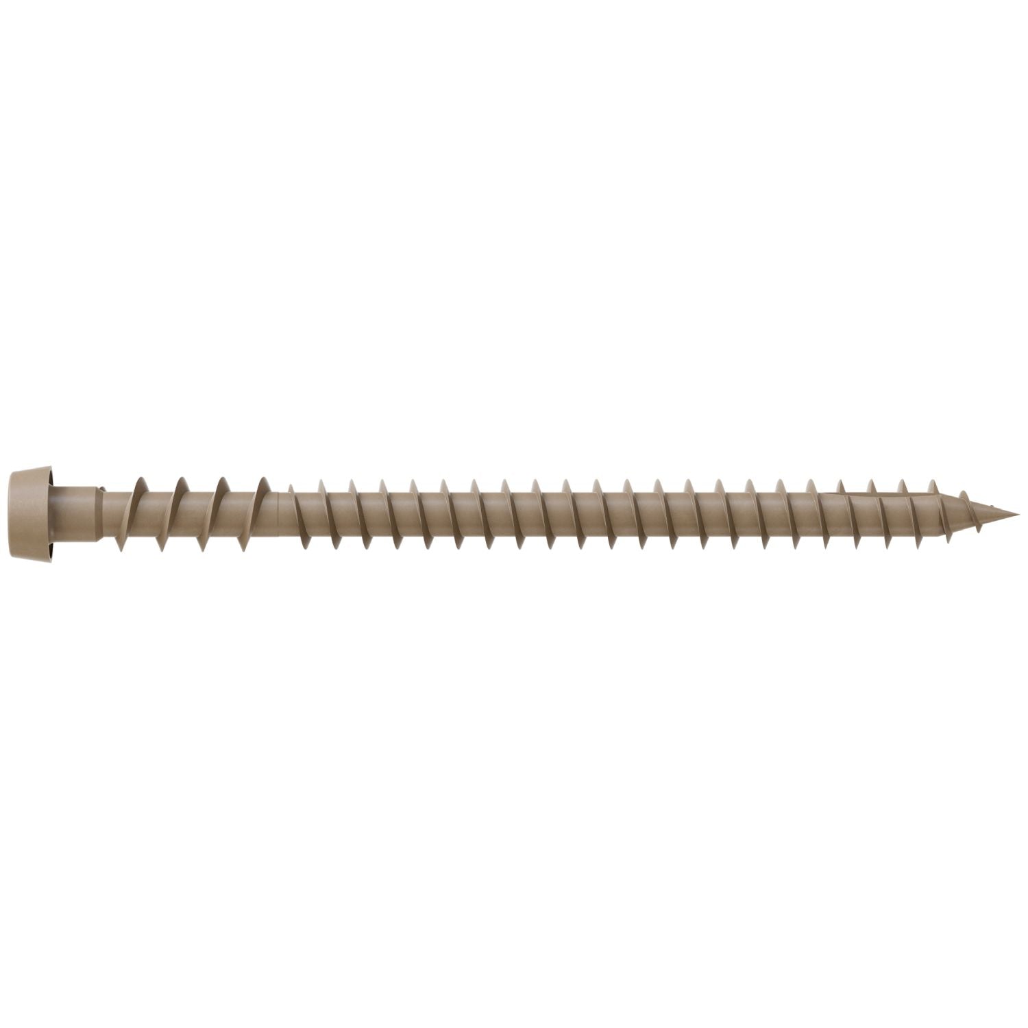 Simpson Strong-Tie Deck-Drive DCU COMPOSITE Screw, Collated), #10 x 2-3/4-in. Quik Guard Tan, 1000-Pack (DCU234STN)