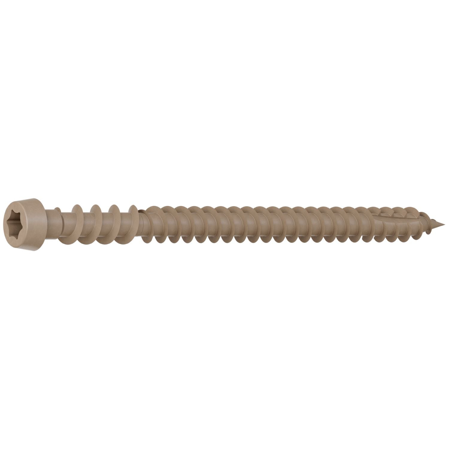Simpson Strong-Tie Deck-Drive DCU COMPOSITE Screw, Collated), #10 x 2-3/4-in. Quik Guard Tan, 1000-Pack (DCU234STN)