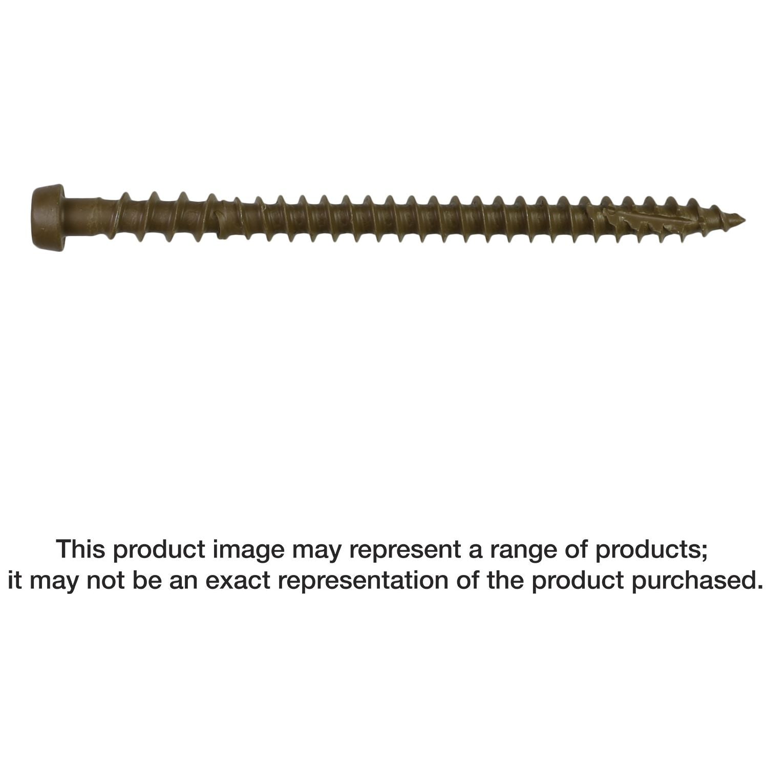 Simpson Strong-Tie DCU234TN01MB Deck-Drive DCU COMPOSITE Screw,  #10 x 2-3/4-in. T20, Quik Guard, Tan 01, 1750-Pack