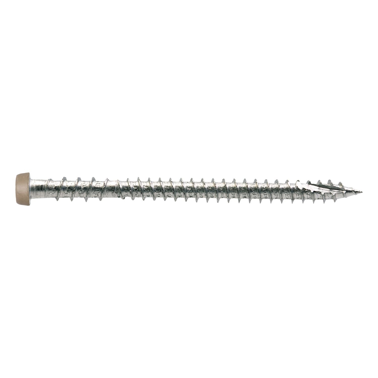 Simpson Strong-Tie DCU234TN01MB Deck-Drive DCU COMPOSITE Screw,  #10 x 2-3/4-in. T20, Quik Guard, Tan 01, 1750-Pack