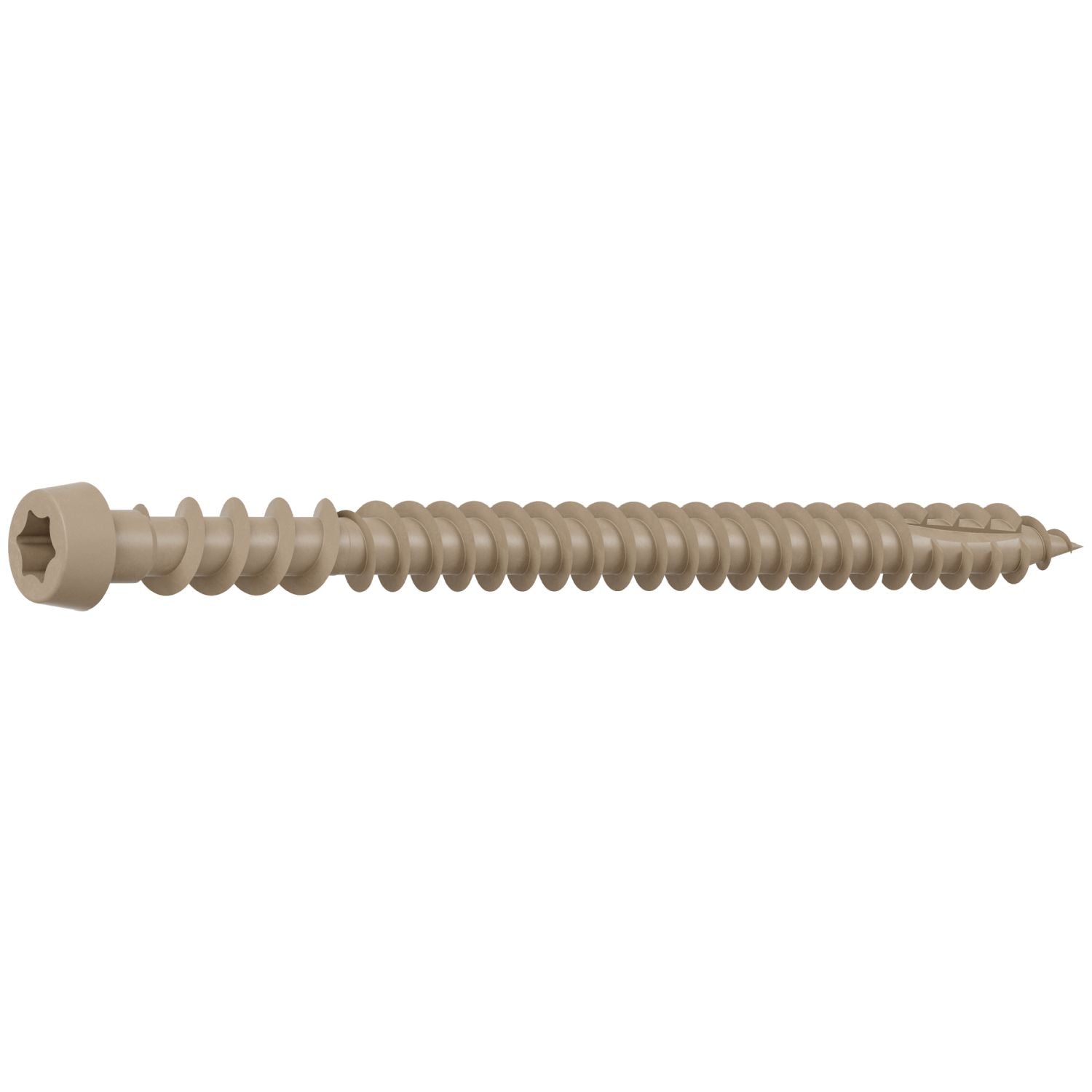 Simpson Strong-Tie DCU234TN02R350 Deck-Drive DCU COMPOSITE Screw,  #10 x 2-3/4-in. T20, Quik Guard, Tan 02, 350-Pack