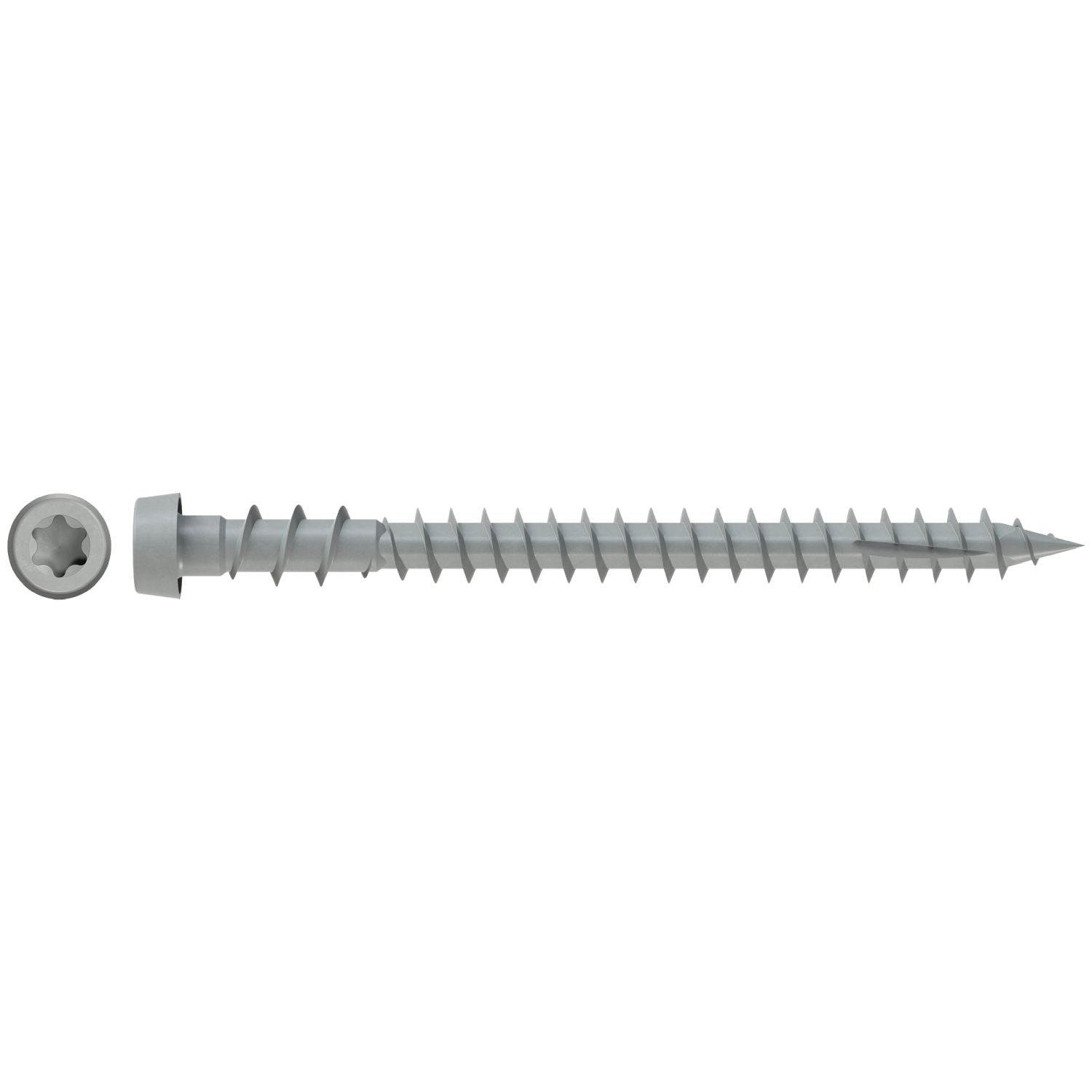 Simpson Strong-Tie DCU238SGR Deck-Drive DCU COMPOSITE Screw (Collated),  #10 x 2-3/8-in. Quik Guard Gray, 1000-Pack