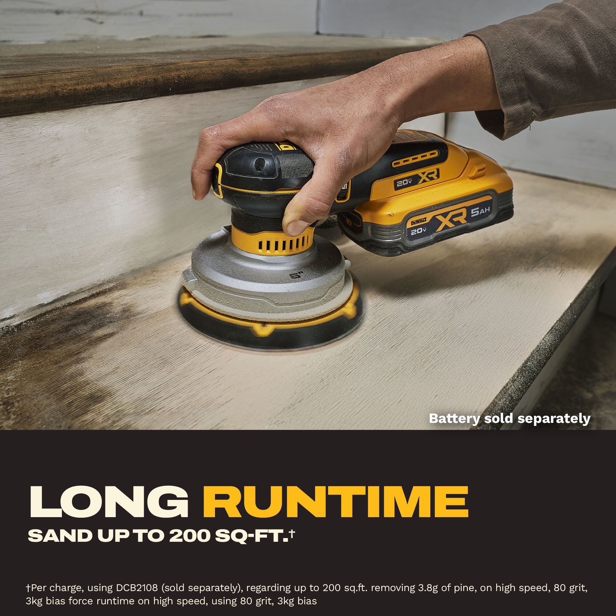 DEWALT 20V MAX XR 6-in. Random Orbital Sander, Tool Only (DCW230B)