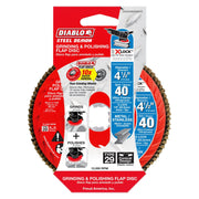 Diablo DCX045040X01F 4-1/2 Inch 40-Grit Flap Disc for X-Lock and All Grinders