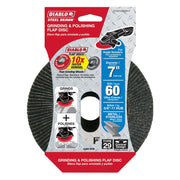 Diablo DCX070060B01F 7 Inch Steel Demon Flap Disc 60 Grit with Hub