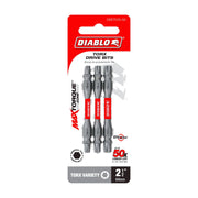 Diablo DDETV25-S3 2-1/2 Inch Double-Ended Torx Drive Bit Assorted Pack , 3-Piece