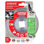 Diablo DDX045CON101C 4-1/2 Inch Diamond Continuous Masonry Cut-Off with X-LOCK arbor