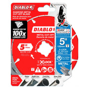 Diablo DDX050DIA101F 5 Inch Diamond Rimmed Disc for Metal Cutting with X-Lock and All Grinders
