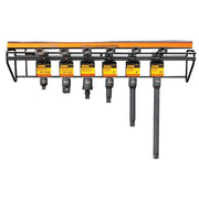 DeWALT DWMT74216 1/2-in. drive impact accessories on hang cards: reducing and increasing adapters, universal joint, and 3, 6, and 10-in. extensions