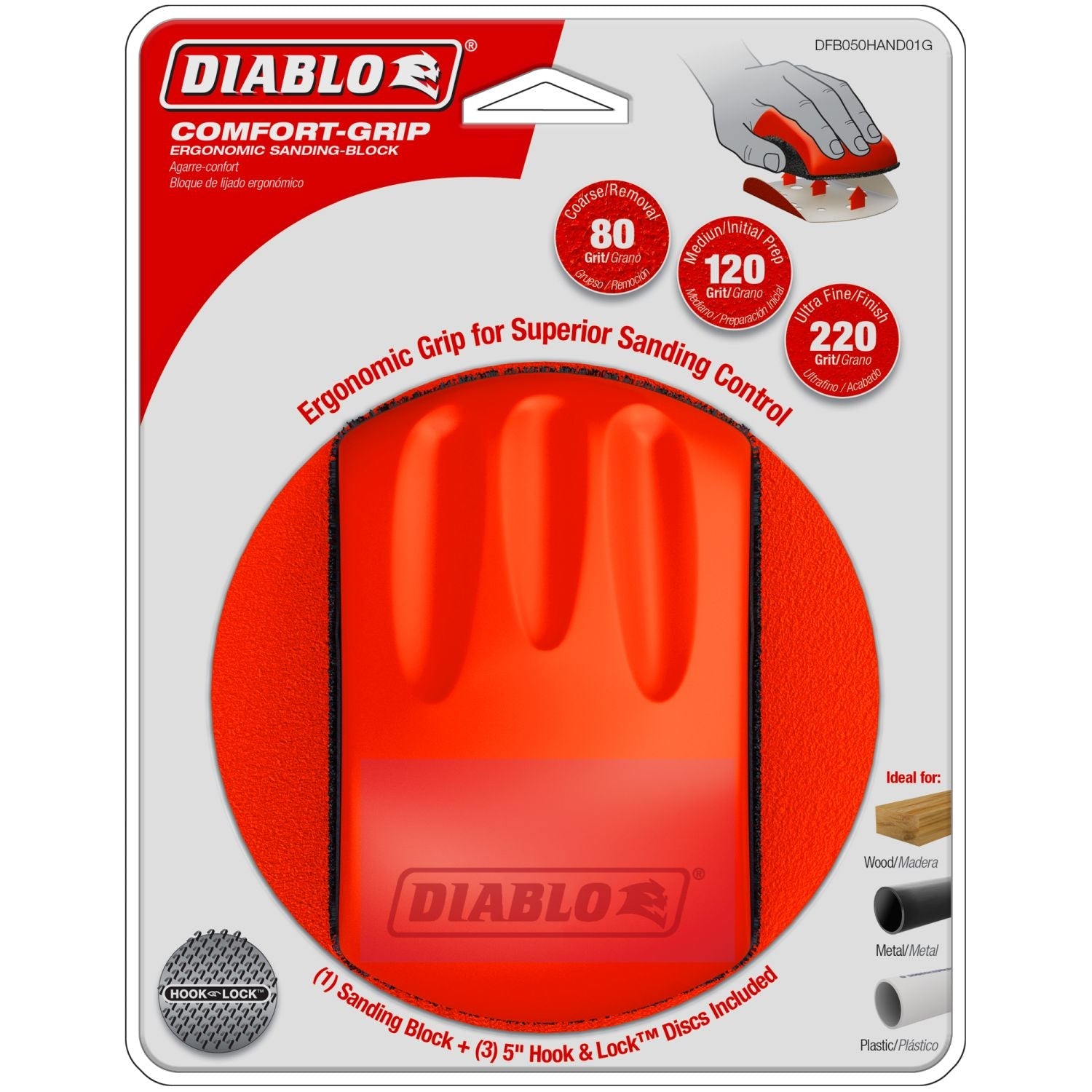 Diablo DFB050HAND01G Comfort-Grip Hand Sanding Block