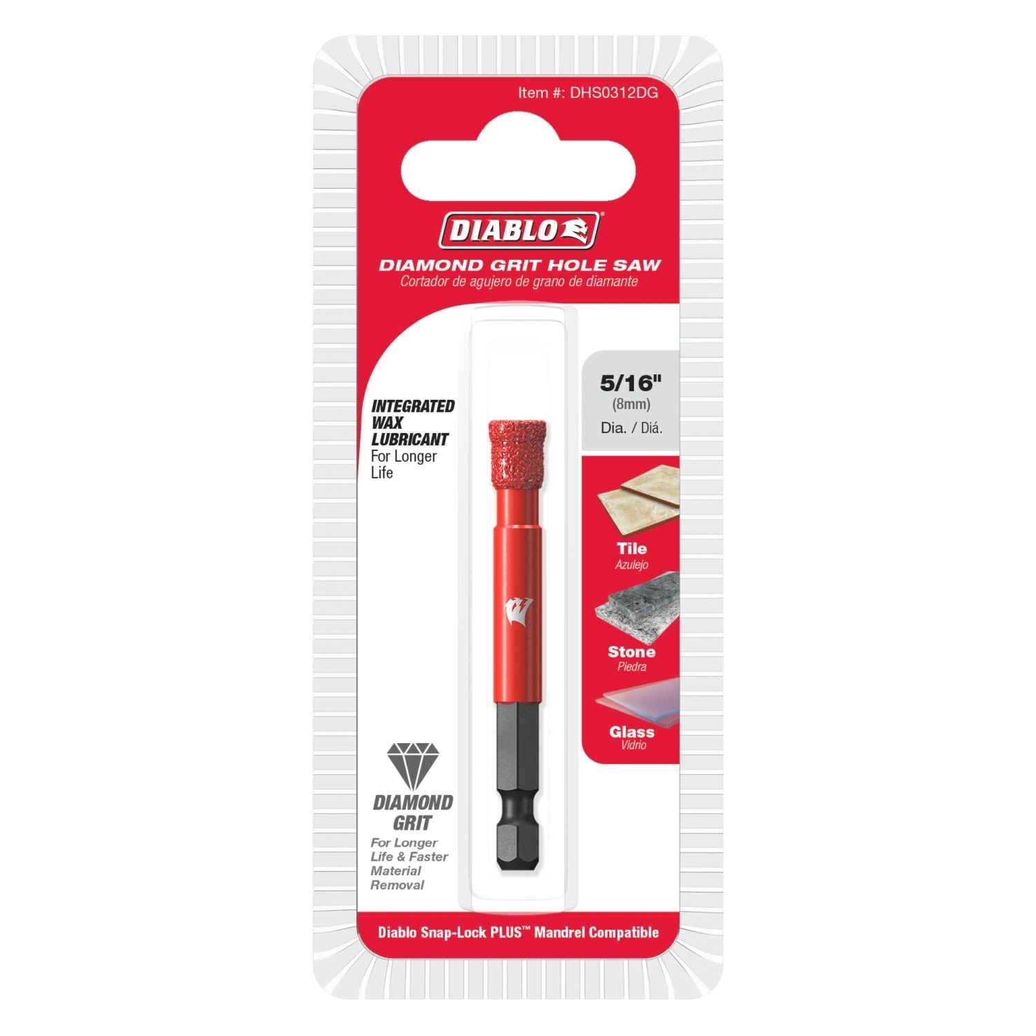 Diablo DHS0312DG 5/16 in. Diamond Grit Hole Saw