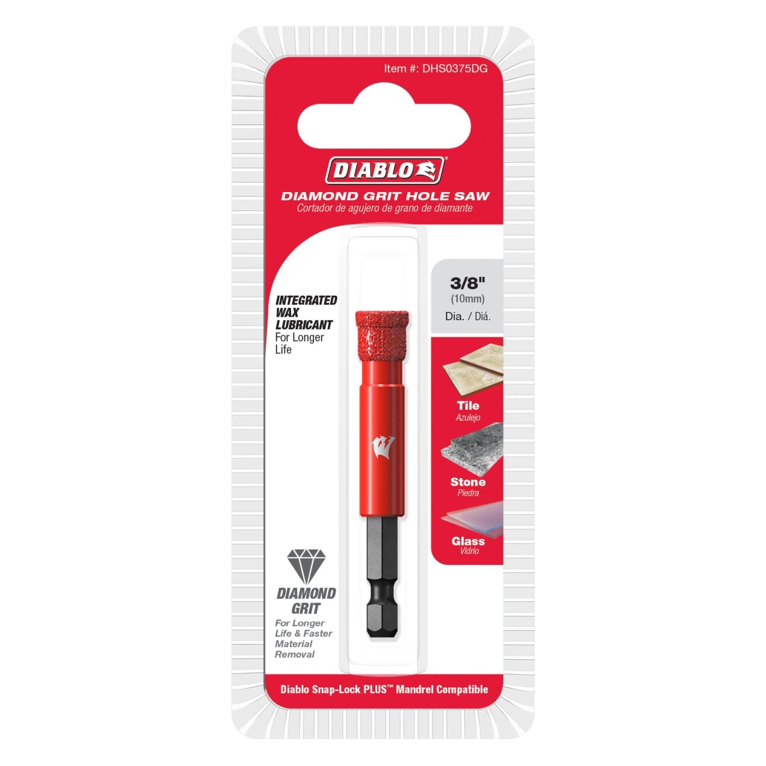 Diablo DHS0375DG 3/8 in. Diamond Grit Hole Saw