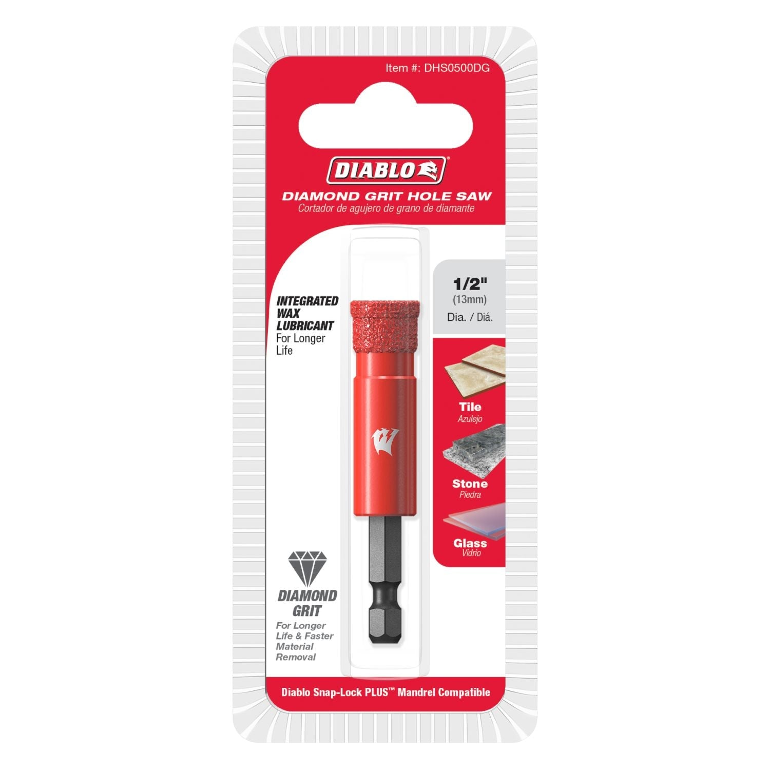 Diablo DHS0500DG 1/2 in. Diamond Grit Hole Saw