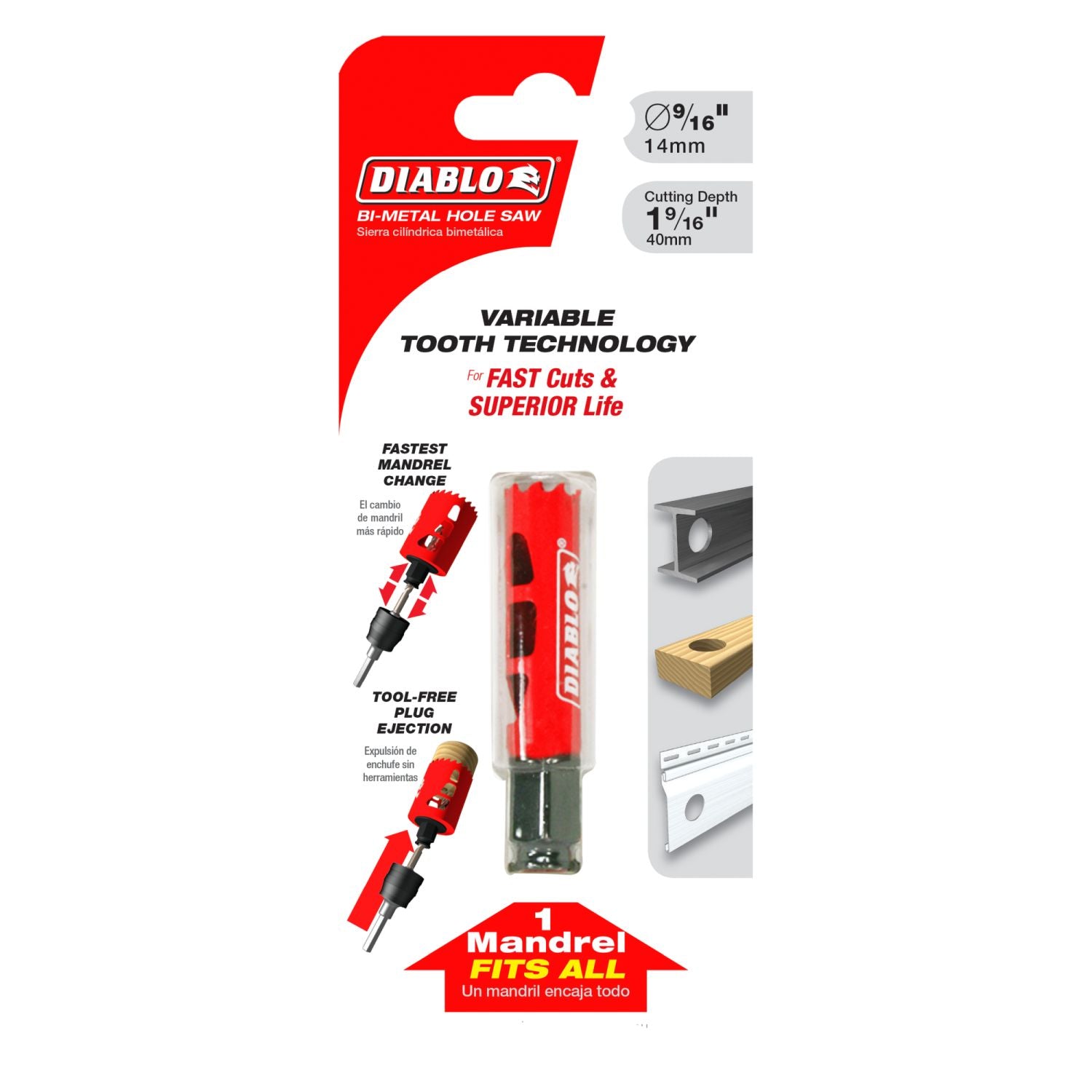 Diablo DHS0563 9/16 in. Hole Saw