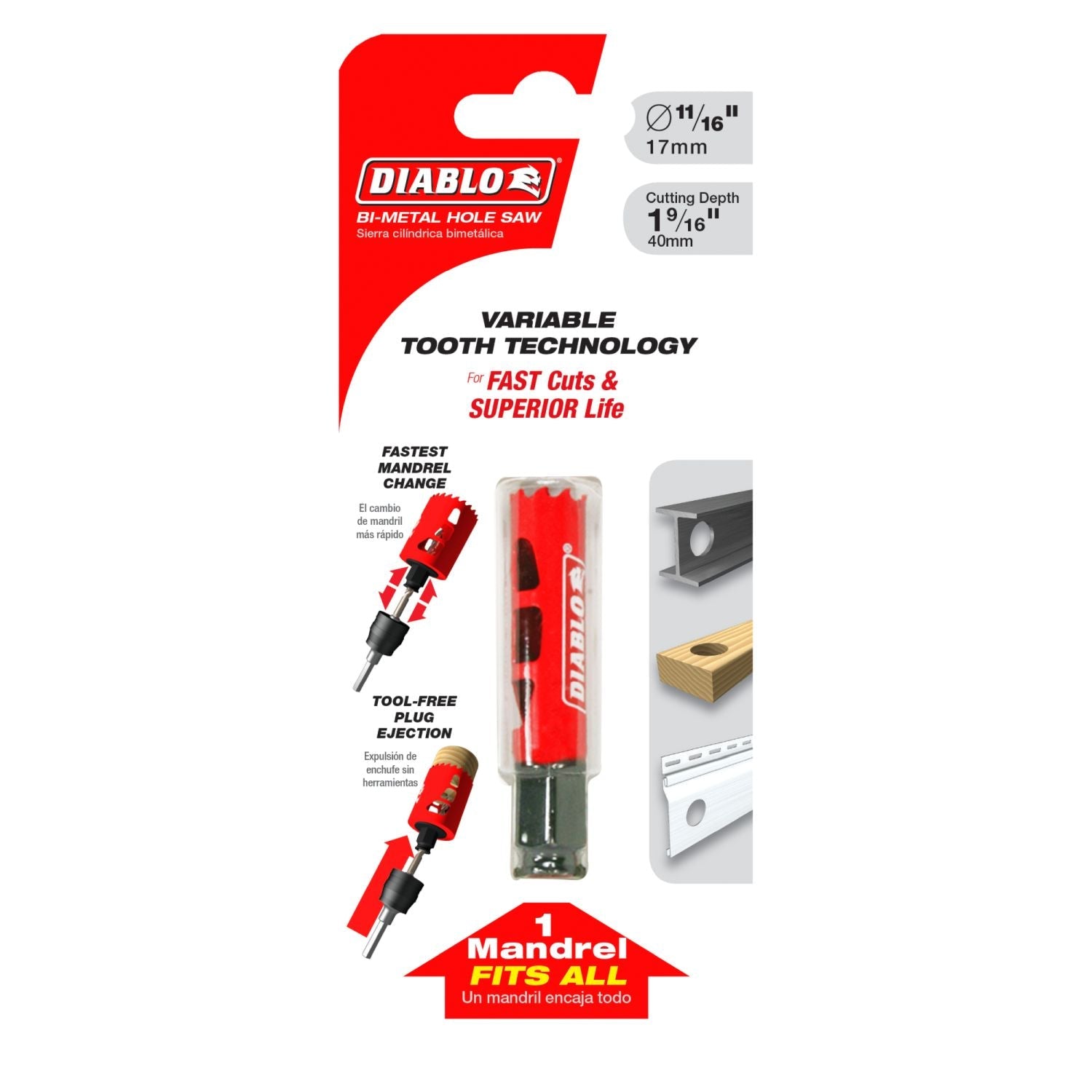 Diablo DHS0688 11/16 in. Hole Saw