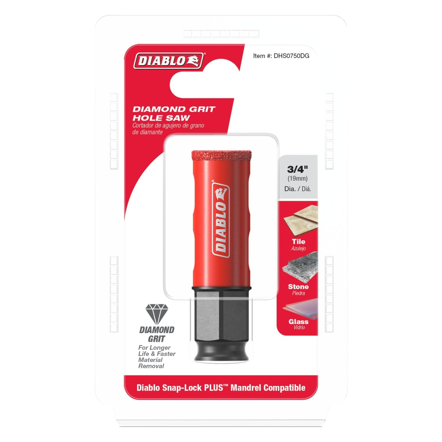 Diablo DHS0750DG 3/4 in. Diamond Grit Hole Saw
