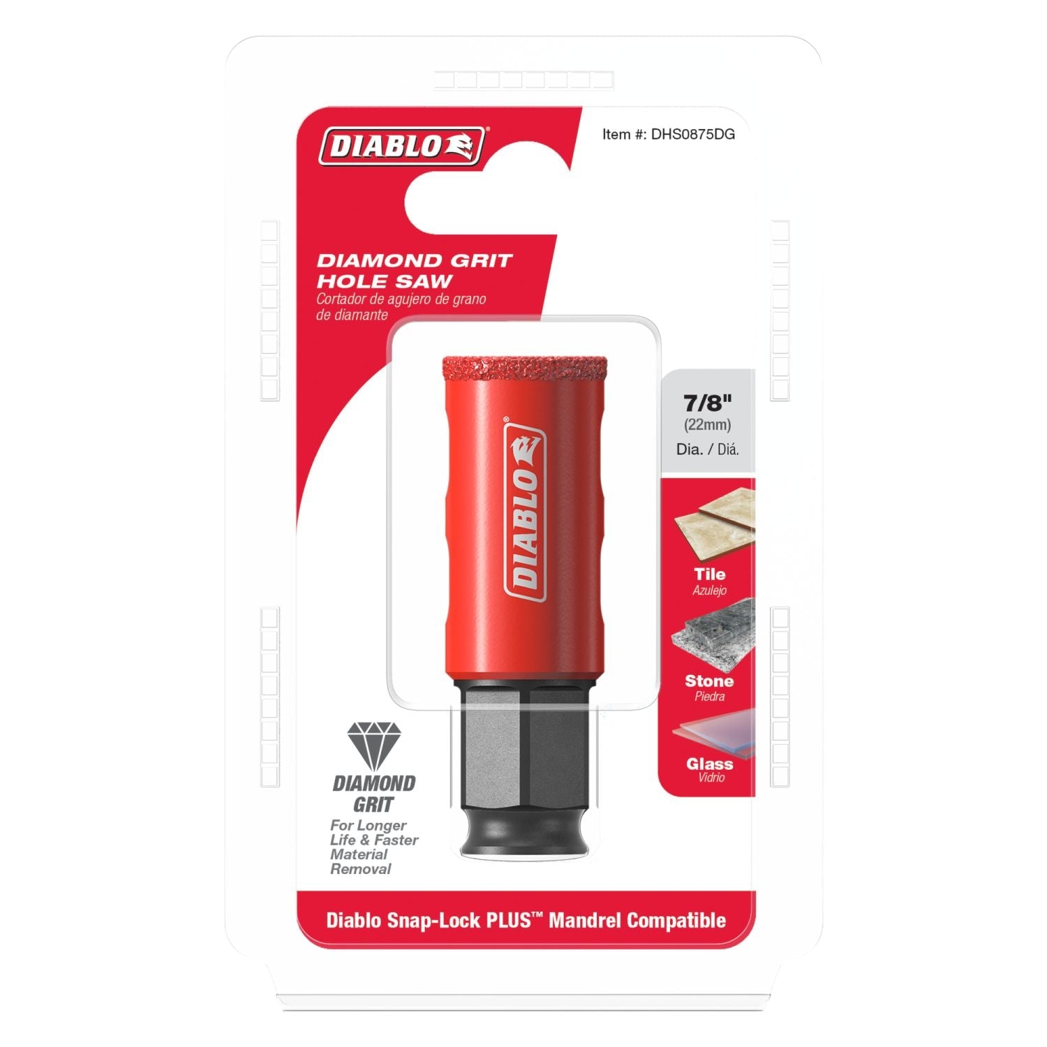 Diablo DHS0875DG 7/8 in. Diamond Grit Hole Saw