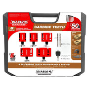 Diablo DHS08SCTR 8-Piece Demo Demon Carbide Teeth Rough-In Hole Saw Set
