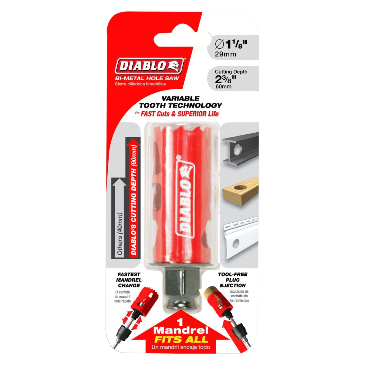 Diablo DHS1125 1-1/8 Inch Hole Saw