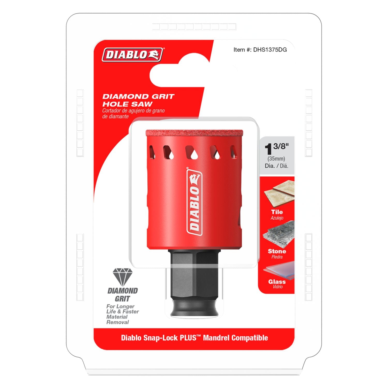 Diablo DHS1375DG 1-3/8 in. Diamond Grit Hole Saw