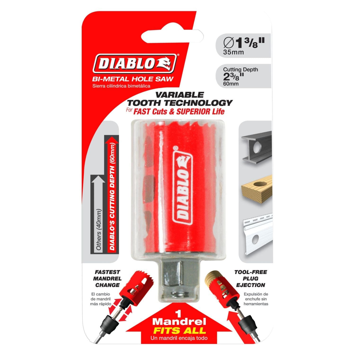 Diablo DHS1375 1-3/8 Inch Hole Saw