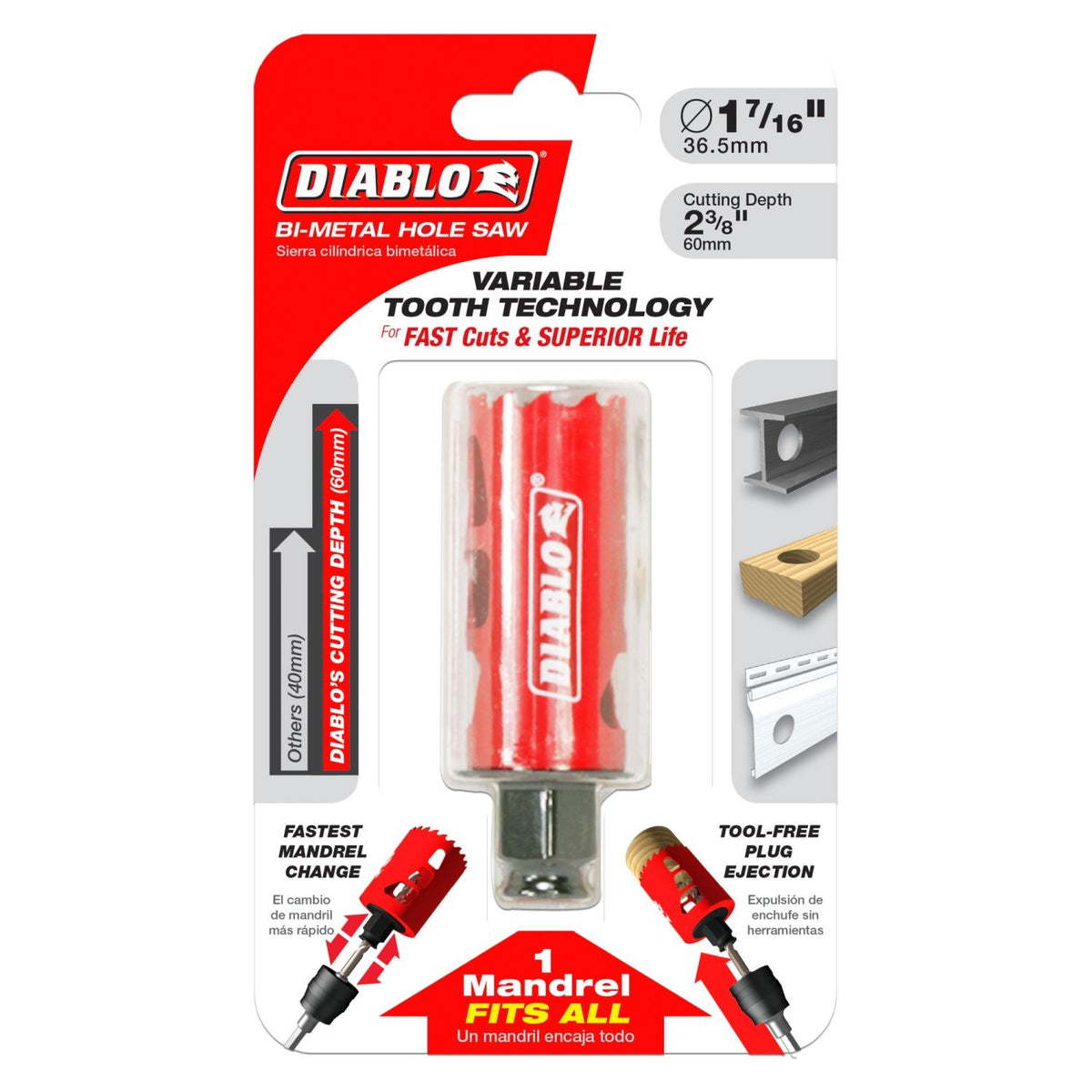 Diablo DHS1438 1-7/16 in. Hole Saw