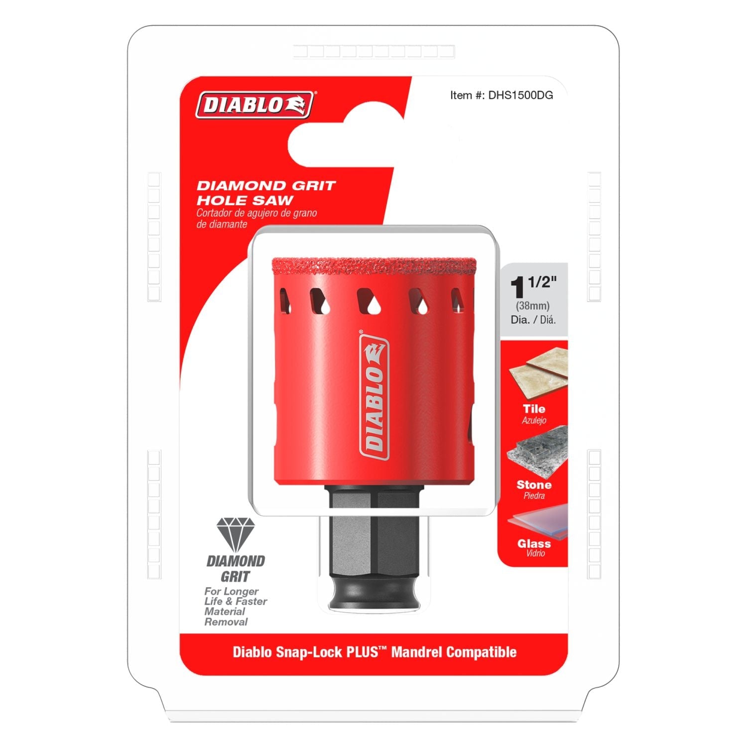 Diablo DHS1500DG 1-1/2 in. Diamond Grit Hole Saw