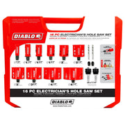 Diablo DHS16SEL Bi-Metal 16-Piece Hole Saw Set for Electricians