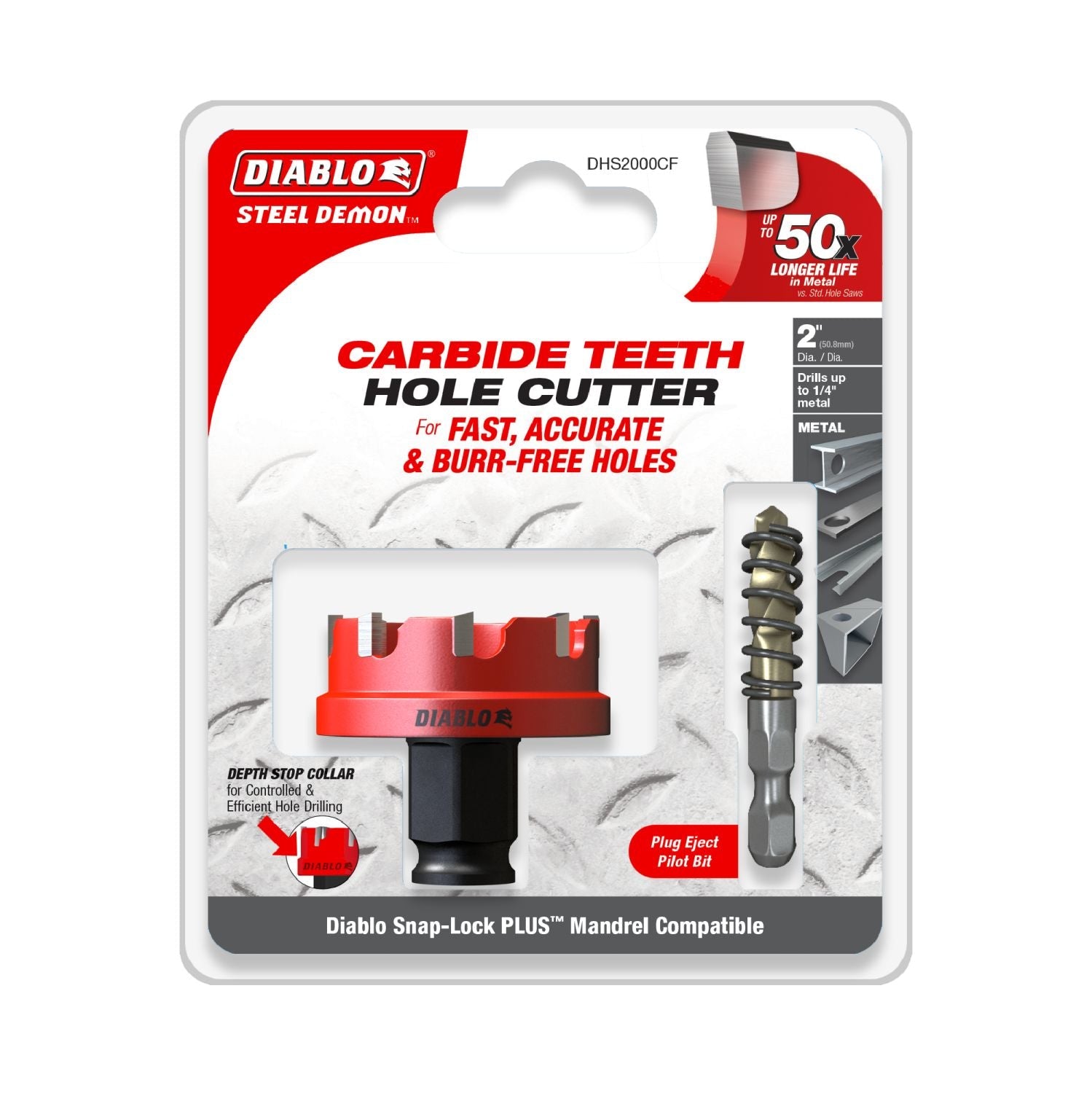 Diablo DHS2000CF 2 in. Steel Demon Carbide Tooth Hole Cutter