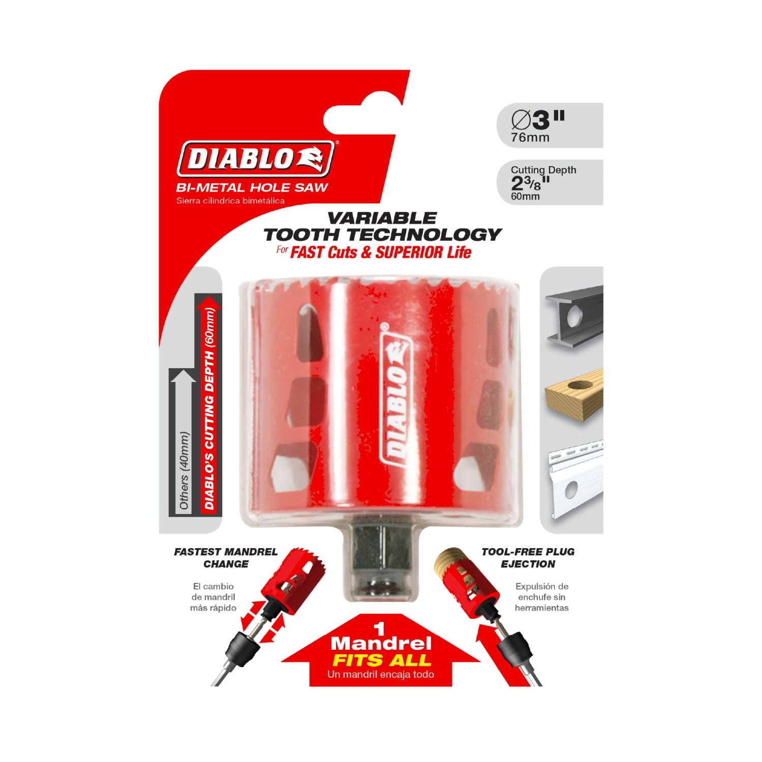 Diablo DHS3000 3 Inch Hole Saw