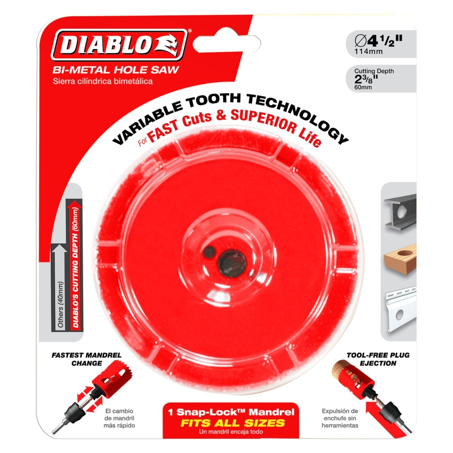 Diablo DHS4250 4-1/4 Inch Hole Saw