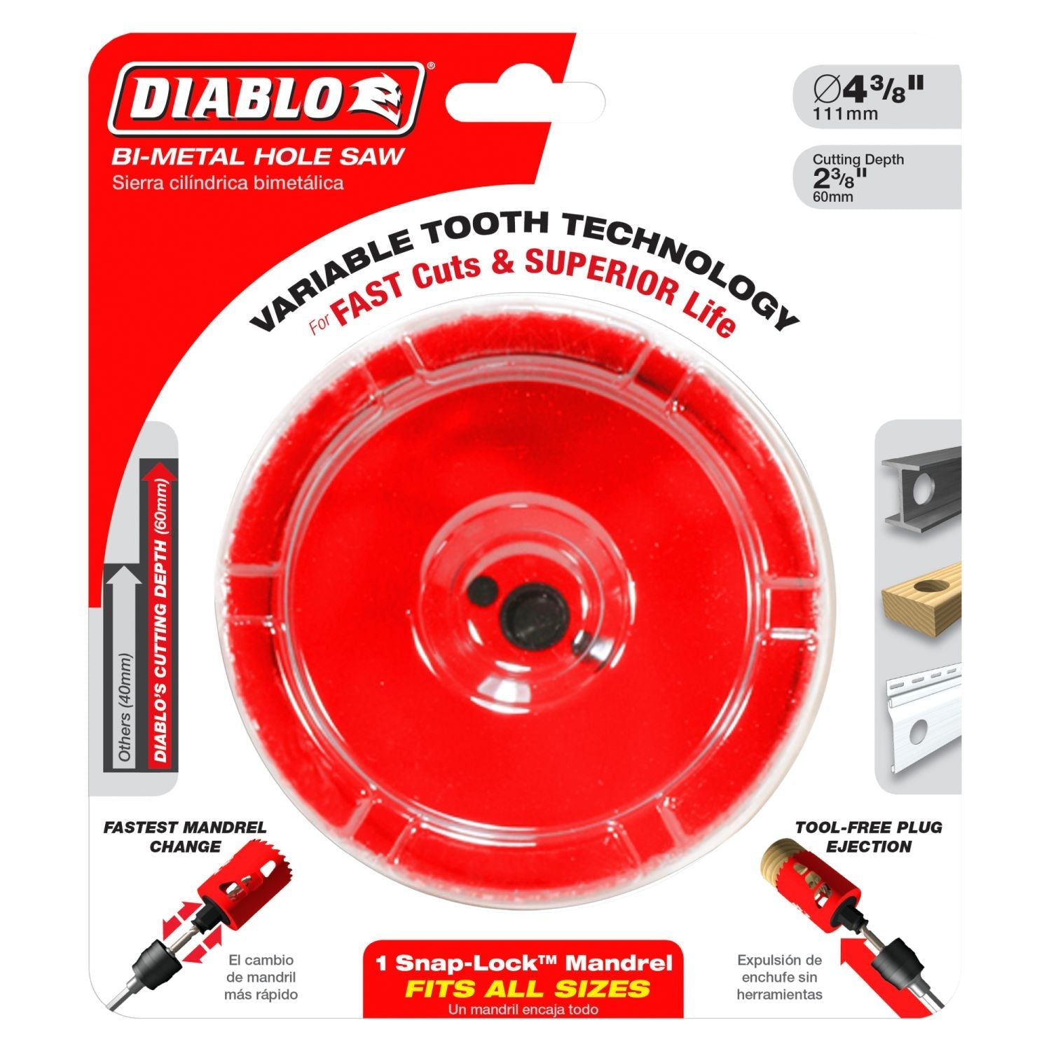 Diablo DHS4375 4-3/8 in. Hole Saw