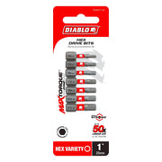 Diablo DHXV1-S7 1 Inch Hex Drive Bit Assorted Pack , 7-Piece