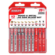 Diablo DJT10S T-Shank Jig Saw Blade Set for Wood & Metal, 10-Piece Set
