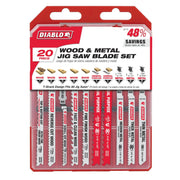 Diablo DJT20S Jig Saw Blade Set for Wood, Metal and Plastics, 20-Piece